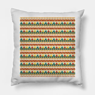 African Kente Triangle Geometric Pattern Pillow