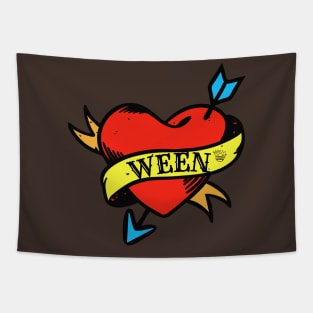 WEEN Heart Tattoo Tapestry