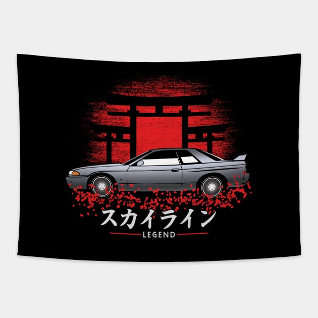 R32 Nissan Skyline Legend Tapestry by thesupragoddess