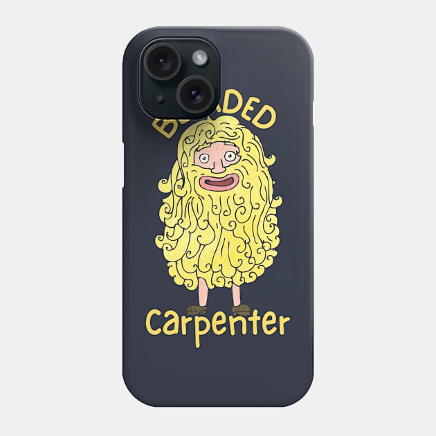 Yellow Bearded Carpenter Phone Case by casualism