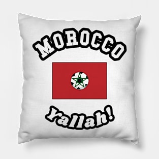 ⚽ Morocco Football, علم المغرب Moroccan Flag, Team Spirit Pillow