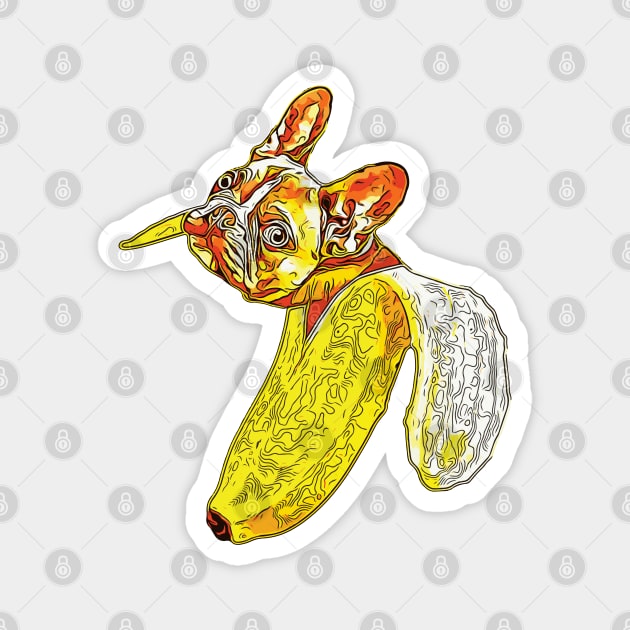 Funny French Bulldog Banana Magnet by ardp13