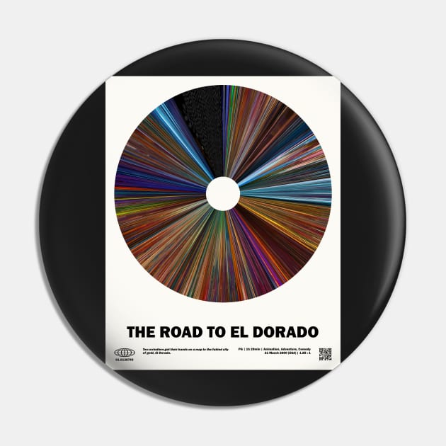 minimal_The Road to El Dorado Warp Barcode Movie Pin by silver-light