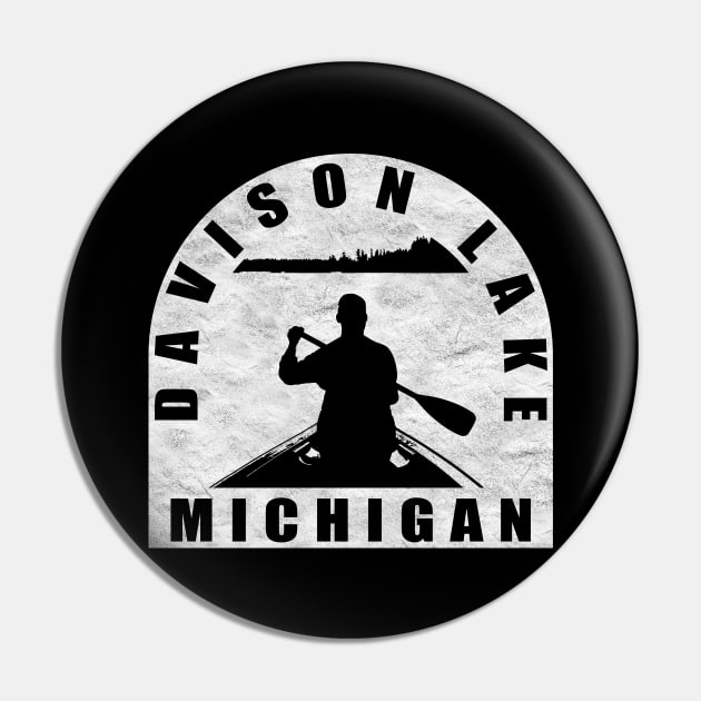 Davison Lake Canoeing Michigan Pin by BirdsEyeWorks