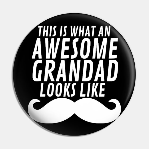 This Is What An Awesome Grandad Looks Like Funny Type Text Man's Woman's Pin by Salam Hadi