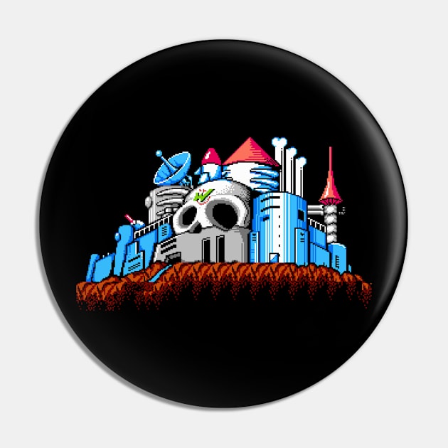 Castle White Skull Pin by winsarcade