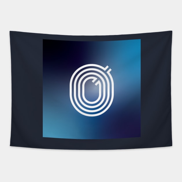 Letter O in Deep Blue Tapestry by HenrisKas