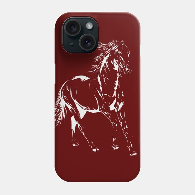 Horse Design- White Phone Case by Danispolez_illustrations