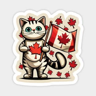 Cat Canada Flag Magnet