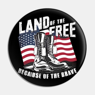 Patriotic Valor: Boots of the Brave Pin