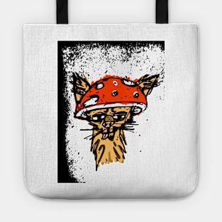 mushroom hat cat Tote