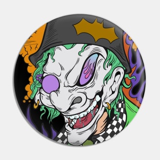 Dope sneaky monster portrait illustration Pin