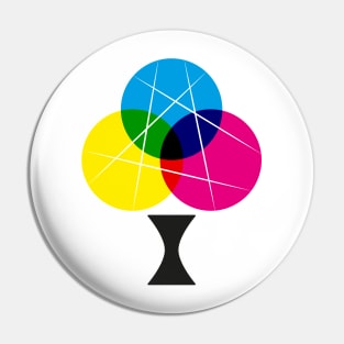 CMYK Colour Scratch Tree Pin