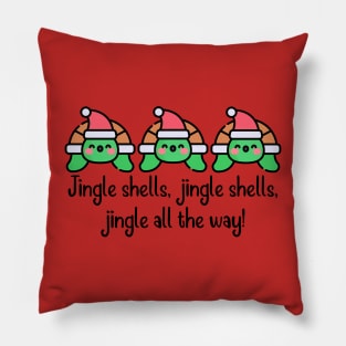 Jingle Shells Christmas Turtles Pillow