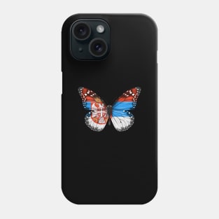 Serbian Flag  Butterfly - Gift for Serbian From Serbia Phone Case