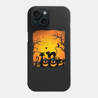 Cats of Halloween in september we wear gold Phone Case