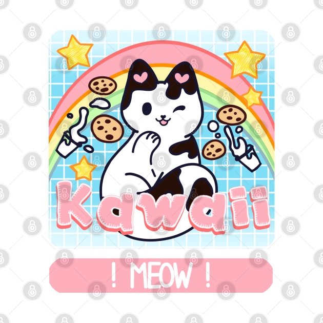 Kawaii MEOW! by Nicole Does Art