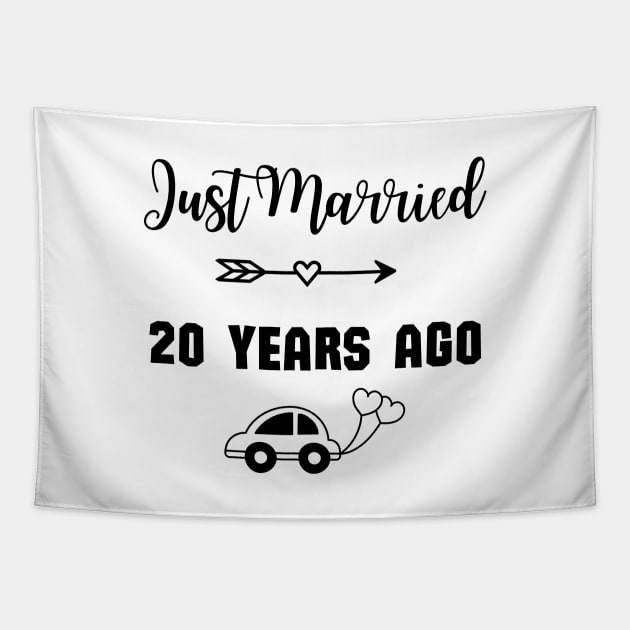 Just Married 20 Years Ago - Wedding anniversary Tapestry by Rubi16