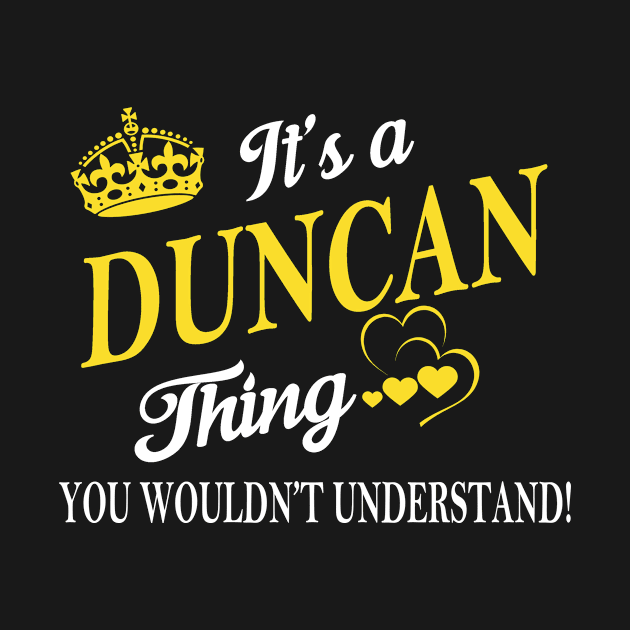 Its DUNCAN Thing You Wouldnt Understand by Fortune