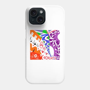 stream flow of patterns in mexican ecopop style scarf Phone Case