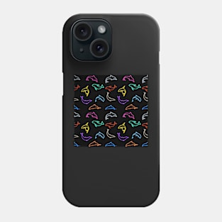 neon dolphins Phone Case