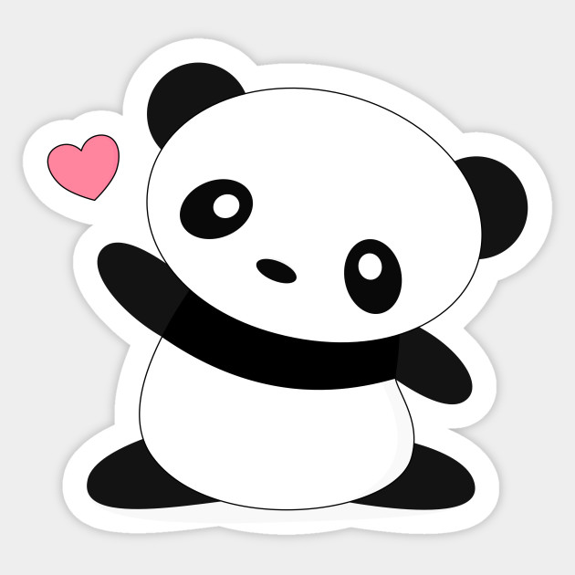 Kawaii Cute Panda Bear T-Shirt - Cute Panda - Sticker ...