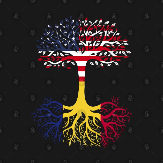 American Grown Romania Roots Romania Flag by BramCrye