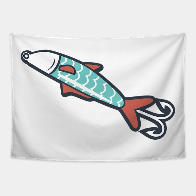 Fishing bait Tapestry by ShirtyLife