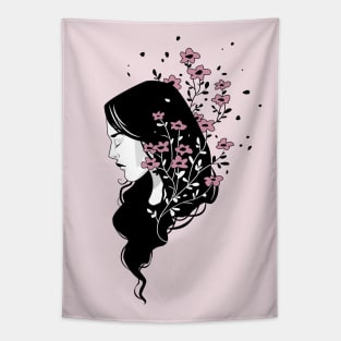 Floral portrait Tapestry