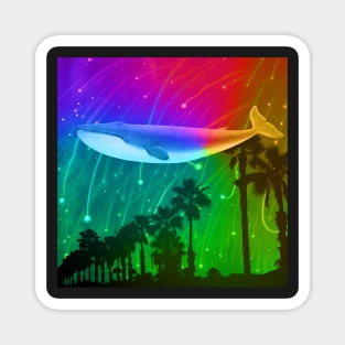 Gay Pride Space Whale Magnet