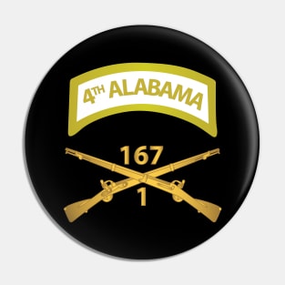 Army - 1st Bn, 167th Infantry - Inf Branch w 4th Alabama Tab X 300 Pin