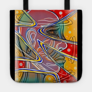 Abstract face design #5 Tote