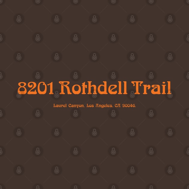 Vintage Laurel Canyon '8201 Rothdell Trail' (Love Street) 1960's retro print by retropetrol