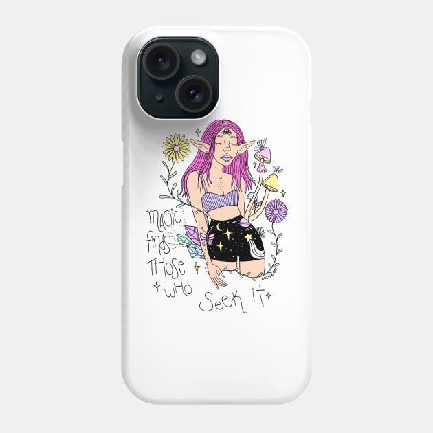 Seeker of Magic Phone Case by Kozmic Art