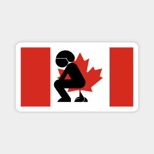 Pooping On The Canadian Flag Magnet