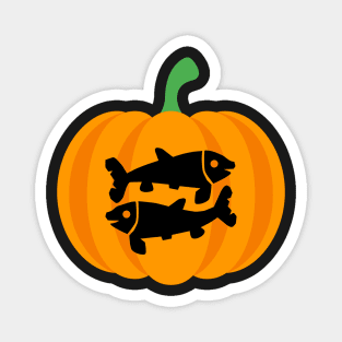 Halloween Jack O Lantern Pisces Zodiac Sign Magnet