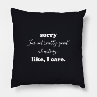 Funny Typographic Design Pillow