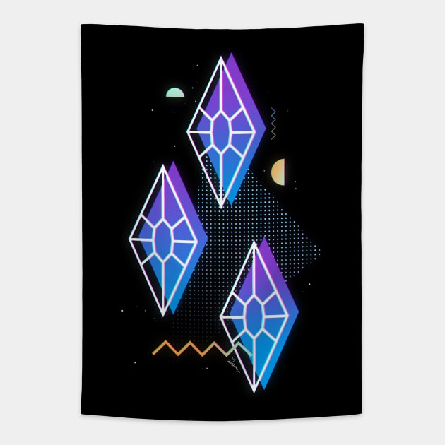 Synthwave Rarity Cutie Mark Tapestry by Ilona's Store