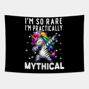 Rare Disease Awareness - I'm So Rare I'm Practically Mythical-Zebra Ribbon - Ehlers-Danlos Syndrome Tee for Rare Disease Warrior Gift Tapestry