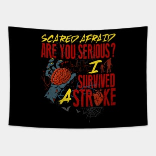 Funny Halloween I Survived A Stroke Tapestry