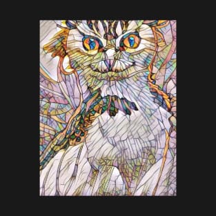 A Cat and An Owl Mosaic Mash-Up T-Shirt