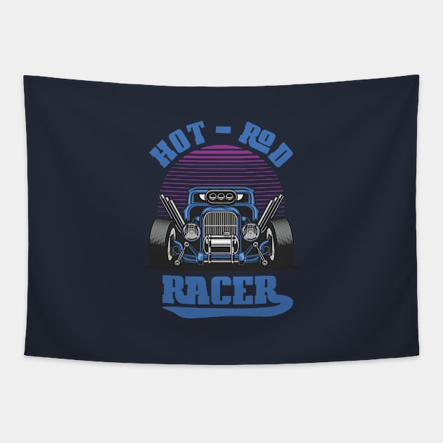 Hot Rod Racer Tapestry by CC I Design