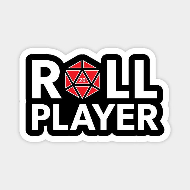 Roll Player (Red d20) Magnet by NashSketches