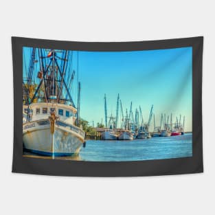 Darien Shrimp Boats Tapestry