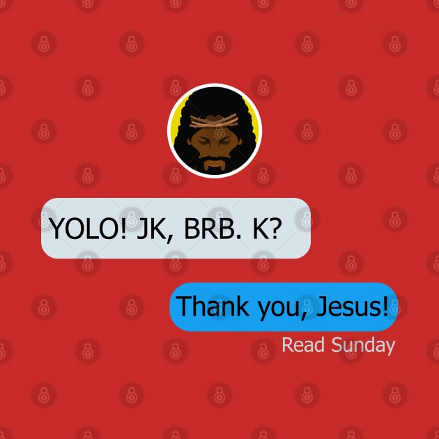 Black Jesus YOLO BRB Easter or Christmas by blackartmattersshop