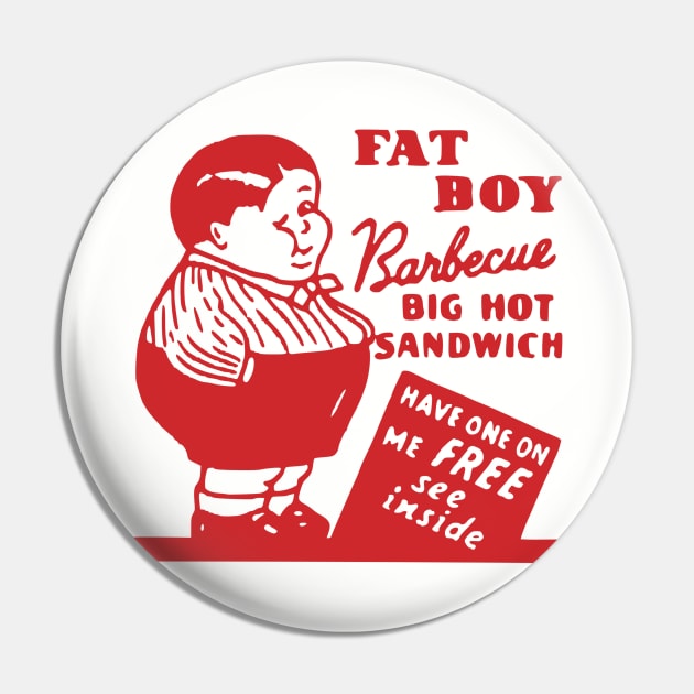 Vintage Restaurant - Fat Boy BBQ San Francisco Pin by Yesteeyear