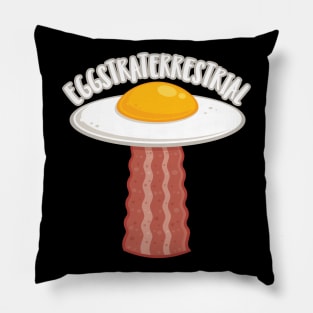 Eggstraterrestrial With Text Pillow