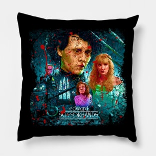 Enigmatic Beauty Edward Scissorhands Unveiled Pillow