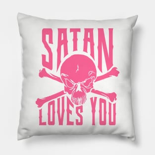 satan loves you Pillow