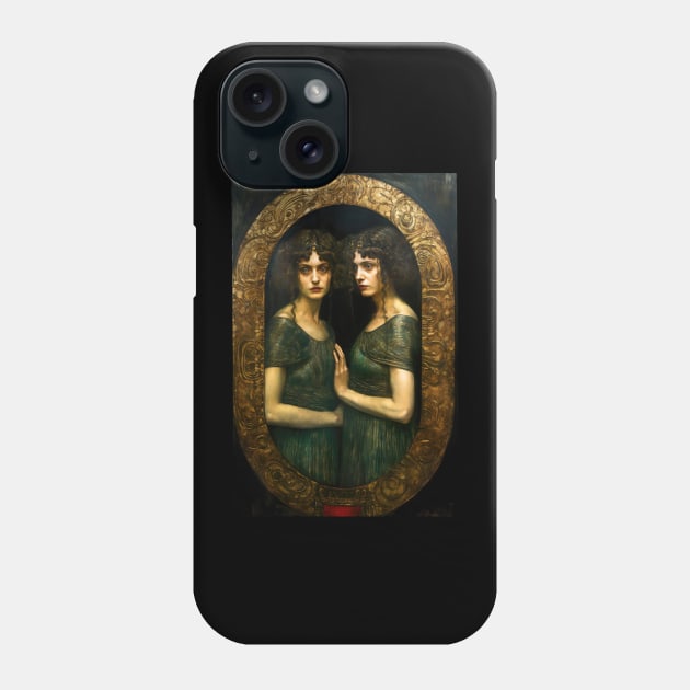 Gemini the Twins Zodiac Illustration Phone Case by YeCurisoityShoppe